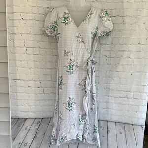 Loft Floral Faux Wrap Dress